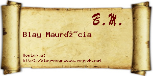 Blay Maurícia névjegykártya